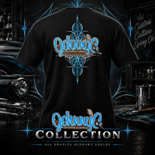 Load image into Gallery viewer, Johnny C Memorial Pinstriping T-Shirt | Bagged N Nerdy Brand