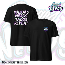 Load image into Gallery viewer, Mazdas, Nerds & Tacos Short-Sleeve Unisex T-Shirt | Pinstripe