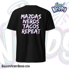 Load image into Gallery viewer, Mazdas, Nerds & Tacos Short-Sleeve Unisex T-Shirt | Pinstripe