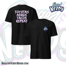 Load image into Gallery viewer, Toyotas, Nerds & Tacos Short-Sleeve Unisex T-Shirt | Pinstripe