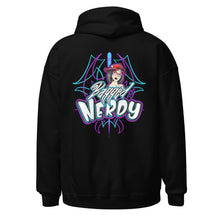 Load image into Gallery viewer, Pinstriped Bagged n Nerdy Hoodie
