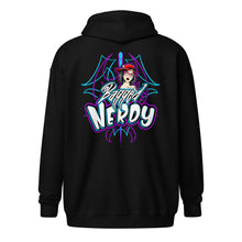 Load image into Gallery viewer, Pinstriped Bagged n Nerdy Hoodie
