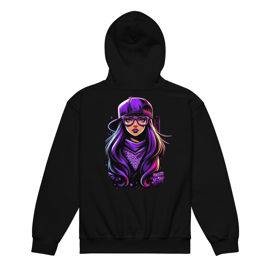 Youth Misfit Girl Bagged n Nerdy Hoodie